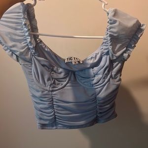 Bodice style blue top size small
